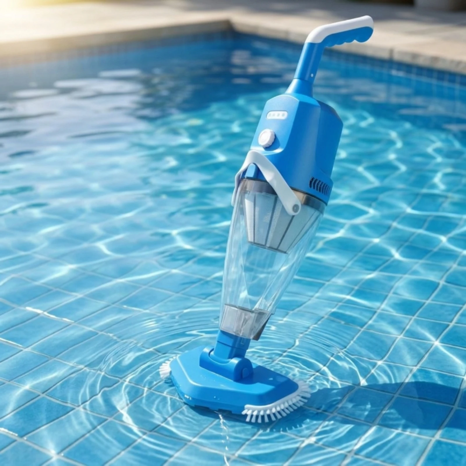 Pool Vacuum Rechargeable Underwater Vacuum Underwater Cleaner with Telescopic Pole Lightweight Easy to Assemble for Pond Keepers