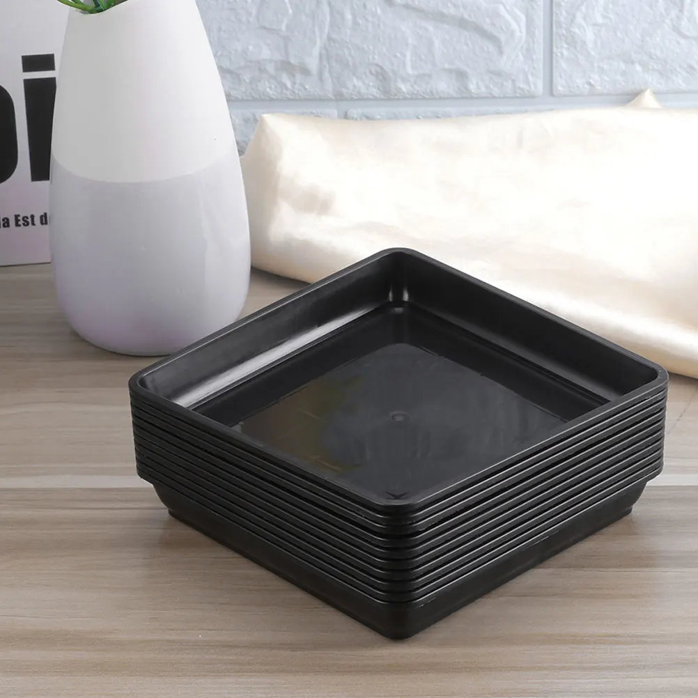 

12pcs Flower Pot Bottom For Flower Pot Trays Black 120 Large Plant Saucers Bottom Mats Gardening Water Trays Bonsai Plates