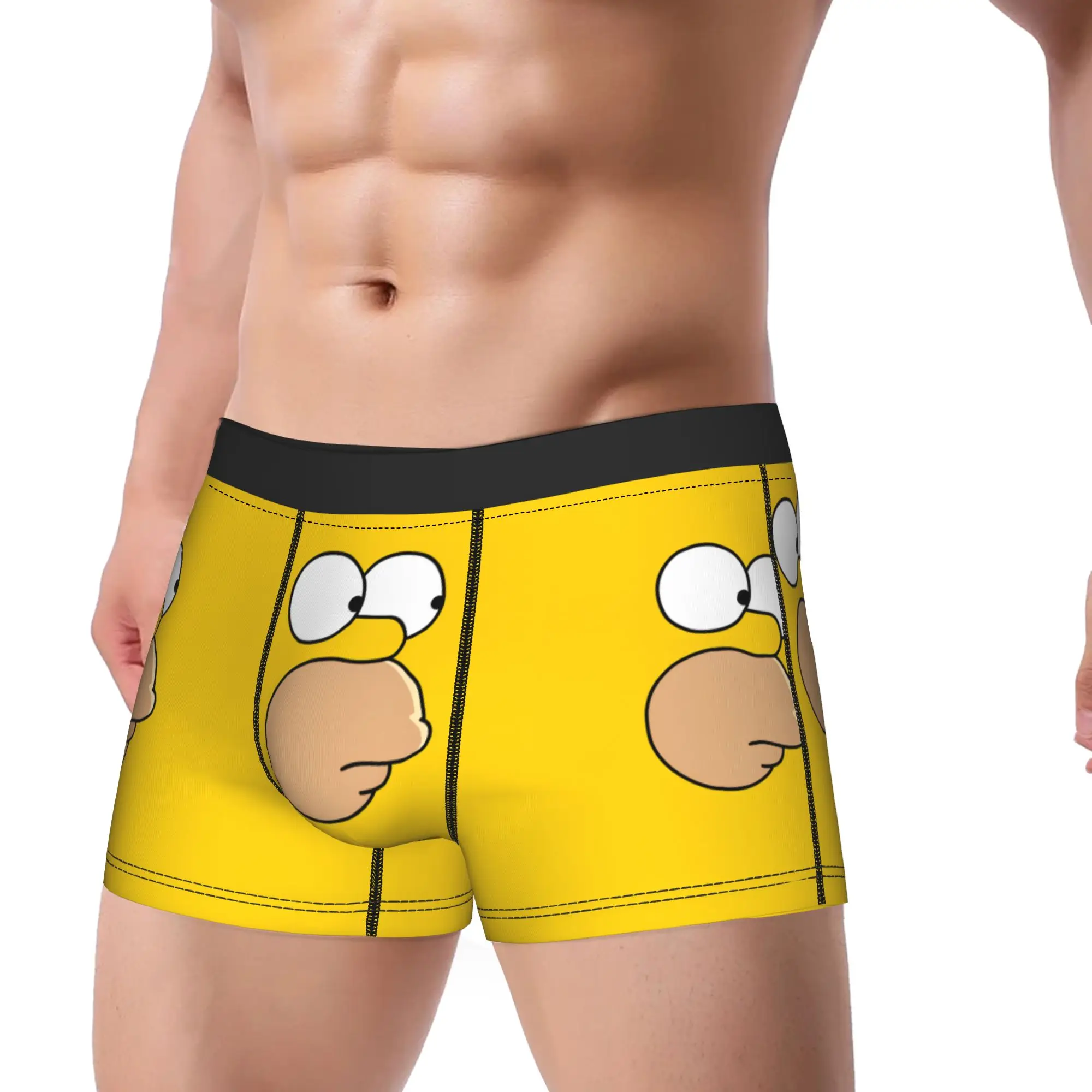 Minimalist Homer S-Simpsons Face Underwear  Males Underpants Pattern Sexy Soft Trunk High Quality Shorts Briefs Big Size
