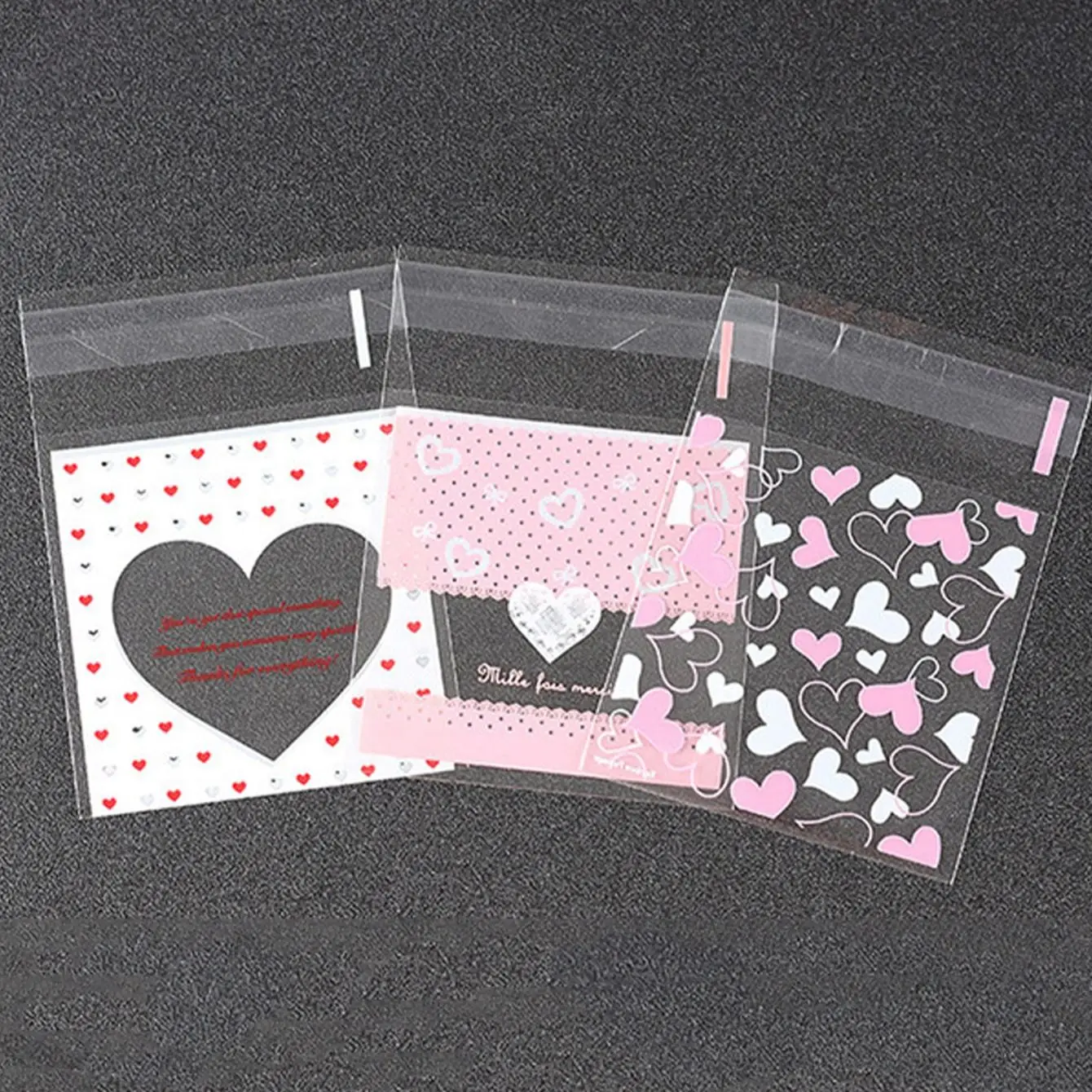 100 Stück Love Candy-Verpackungsbeutel – zufällige Farben und Stile