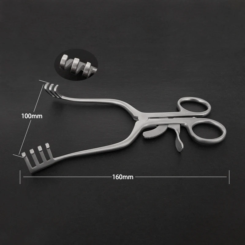 Spreader สแตนเลส Mastoid ผิว Retractor คีมสุนัขและแมวเปิด Expander สัตว์เลี้ยง Orthopedic อุปกรณ์ทดลอง U