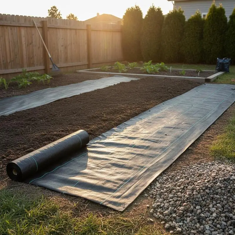 5OZ Woven Ground Cover 3FTx250FT For Gardens Driveways Flower-Beds, High Permeability Heavy Duty Woven Geotextile Fabric Under Gravel Control Mat