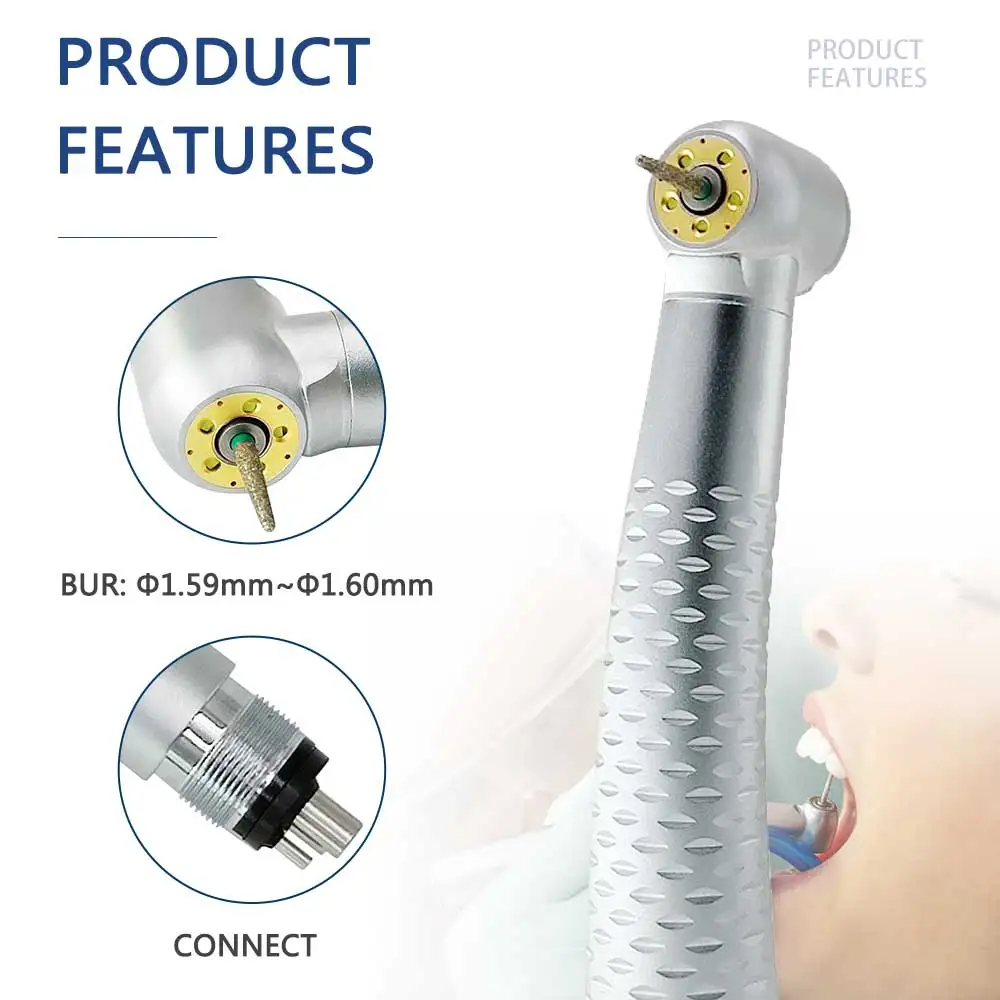 Dental High Speed 5 LED 2holes /4 Hole Handpiece Air Turbine Cartridge Rotor Water Sprays Dentistry Tools