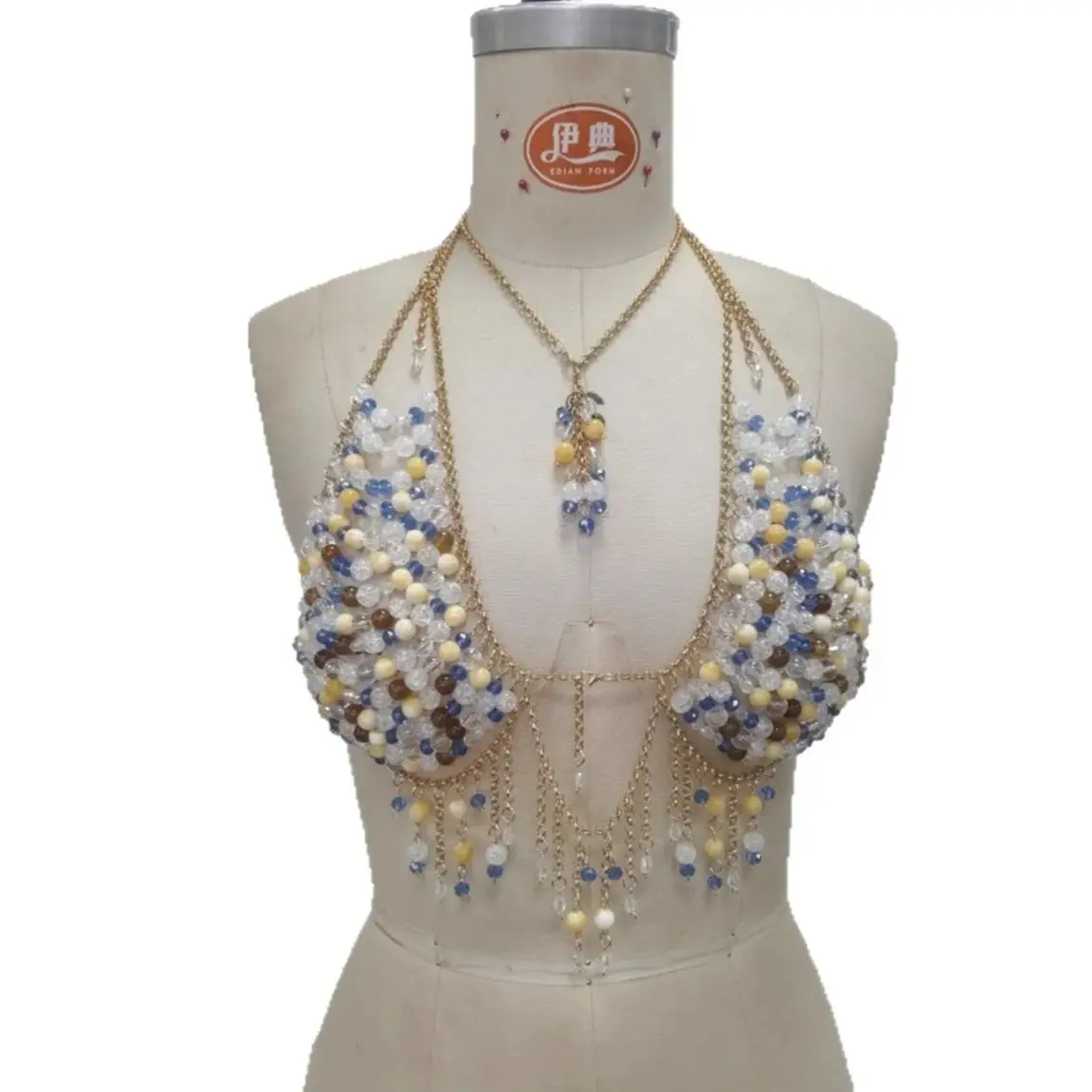 

European And American-Style Handmade Beaded Necklace Summer Beach Vacation Layered Outfit
