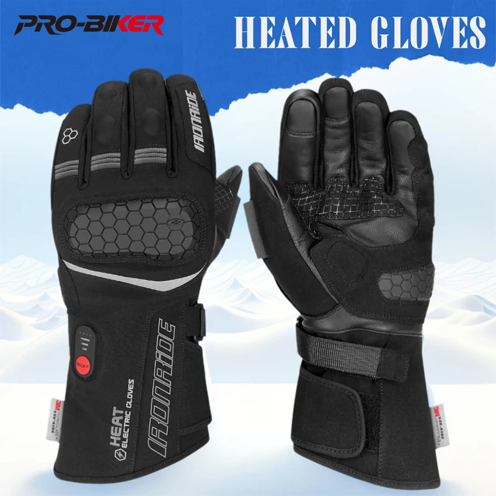 

Motorcycle Electric Heated Gloves Rechargeable Heating Thermal Gloves For Snowmobile Motorbike Heated Gloves Warm Waterproof