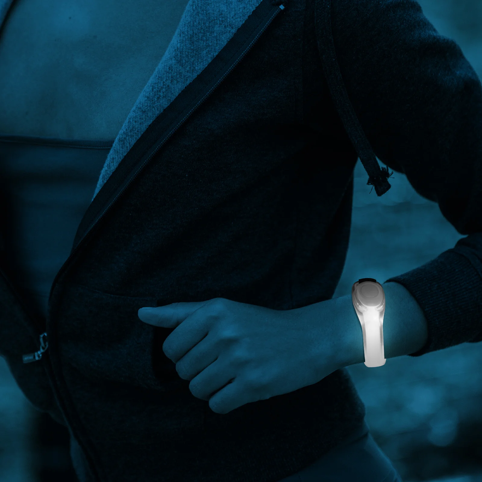 

1pc Led Glow Bracelet Ankle Band Reflective Safety Light For Outdoor Running Cycling Camping Hiking Luminous Wristband