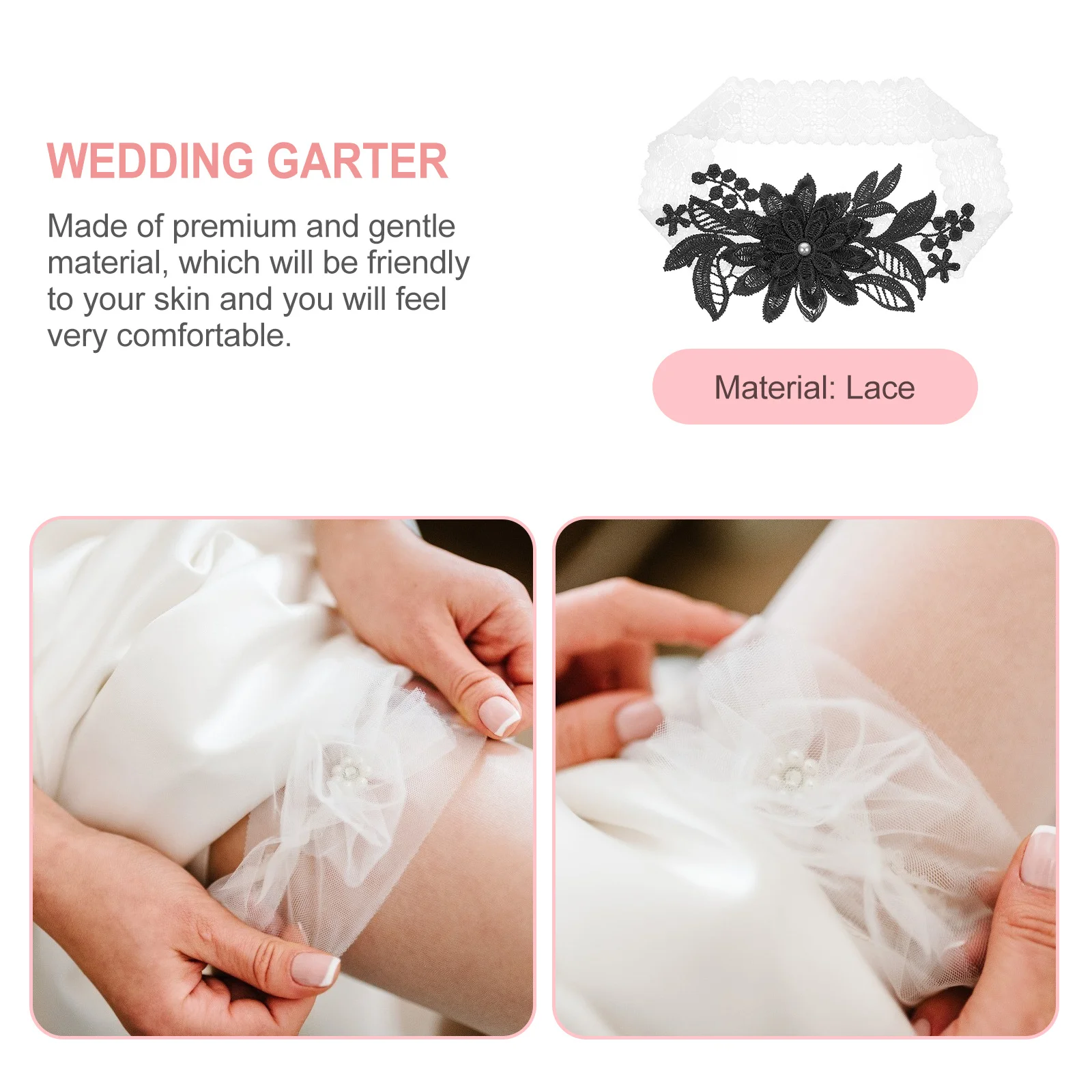 

1 set Garter For Bride Adjustable Wedding Bridal Belt Prom For Weddings Party Gift Soft Material Suitable Most Sizes
