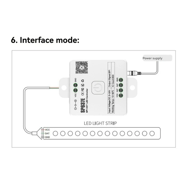 Vendita calda e SP637E SPI doppio controller DC5-24V supporto telecomando touch 2.4G