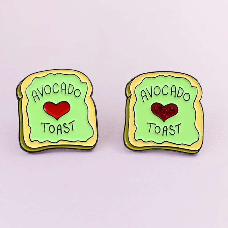 Matcha toast pastry love enamel fashion brooch cake shop pastry chef couple jewelry denim clothing backpack badge gift Broche