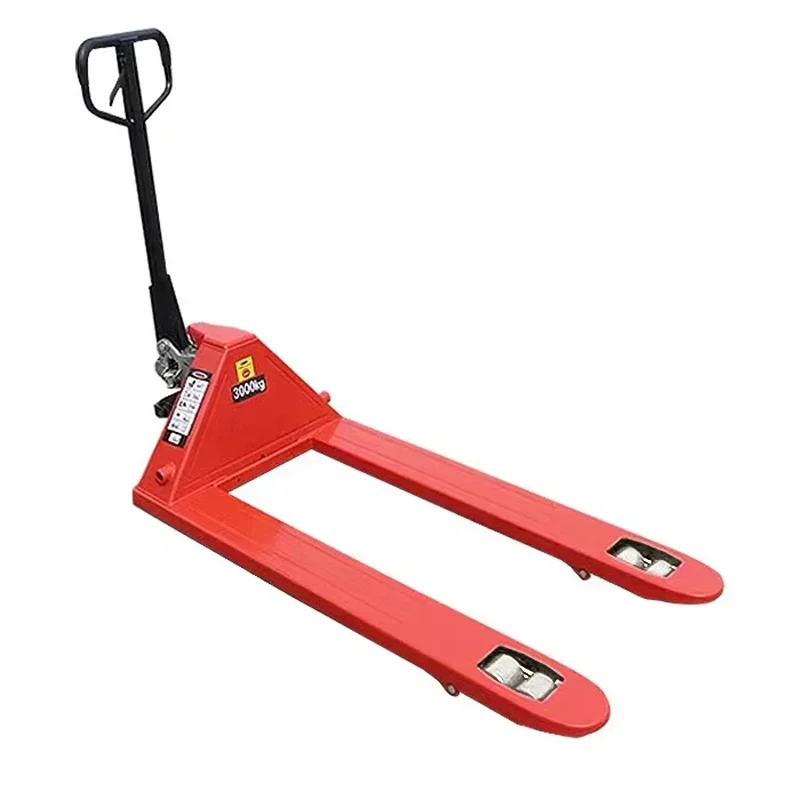 

Manual Forklift price 3000kg Hand Pallet Jack lifter hand scissor lift Pallet Truck nylon rubber wheels for sale