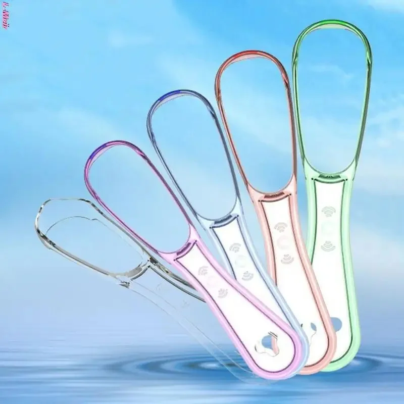 1-5pcs Adult Tongue Scraper Food Grade Plastic Double Sided Oral Care Hygiene Cleaner Brush Fresh Breath Mouth Cleaning Tool