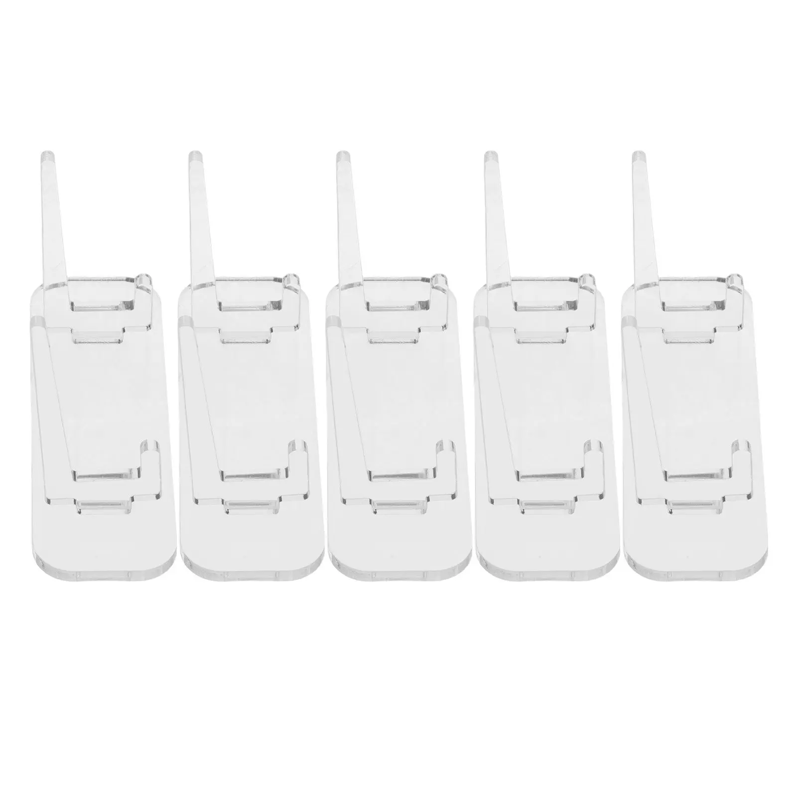 Clear Acrylic Card Display Stand 5 Pack for Trading Cards Badges Photos Coins Medals and Business Cards