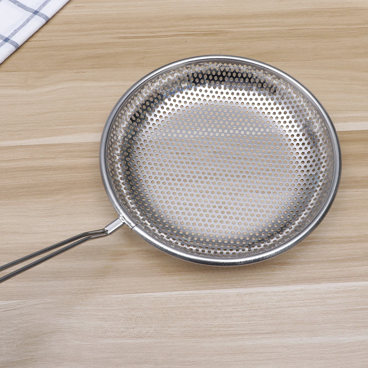 

Square Handle Skimmer Spoon Stainless Steel Oil Filter Ladle Heat Resistant Kitchen Restaurant Home Use French Fries
