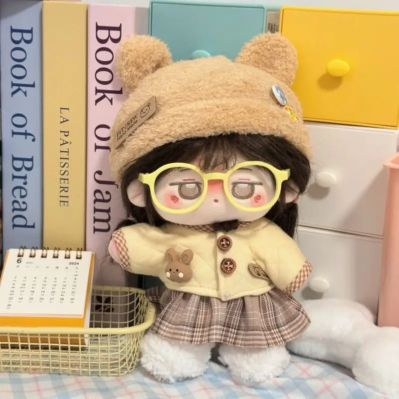 

20 см хлопковая одежда для кукол, милый желтый комплект Jk, одежда для куклы, нарядный реквизит, детские игрушки, аксессуары для кукол «сделай сам»