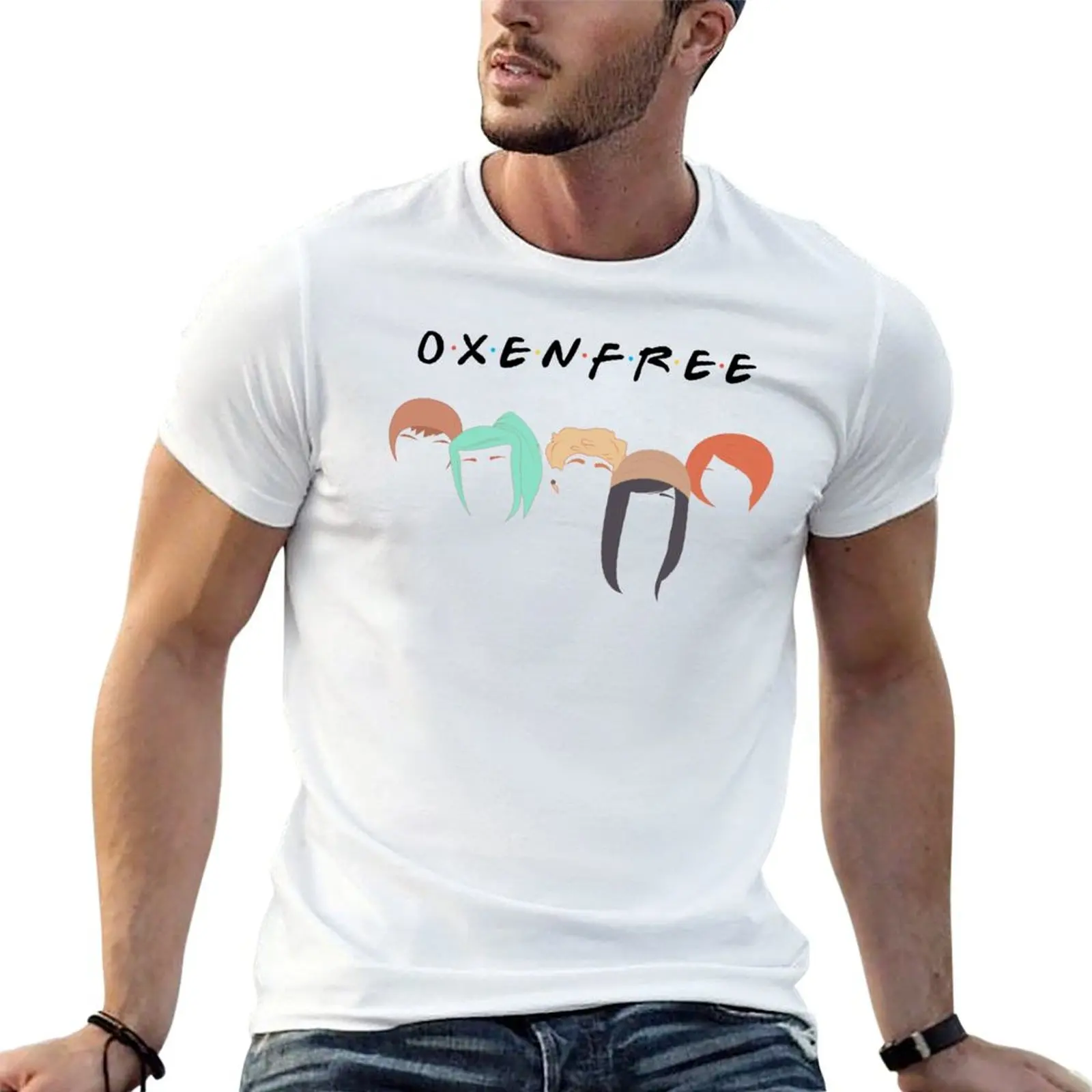 Camiseta Oxenfree Friends, camisetas para hombre, camisetas ajustadas para hombre, camisetas gráficas para hombre, camiseta de lujo