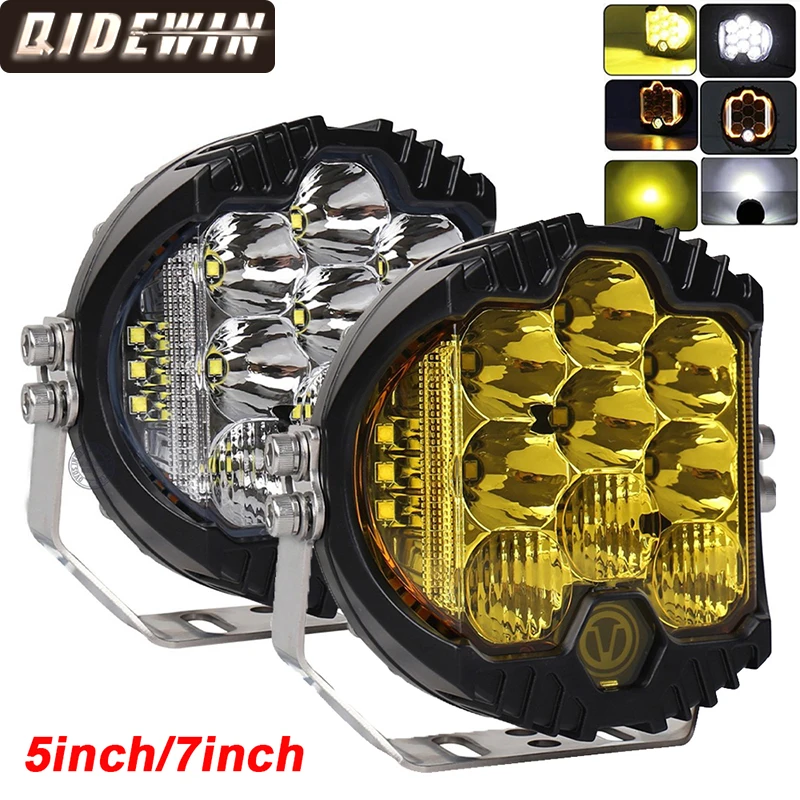 

7 inch Led Offroad 4x4 Accessories 90W 3000K Spot Lights Jeep Wrangler jk ATV SUV Led Work Light 5 inch Auxiliary Headlights Car