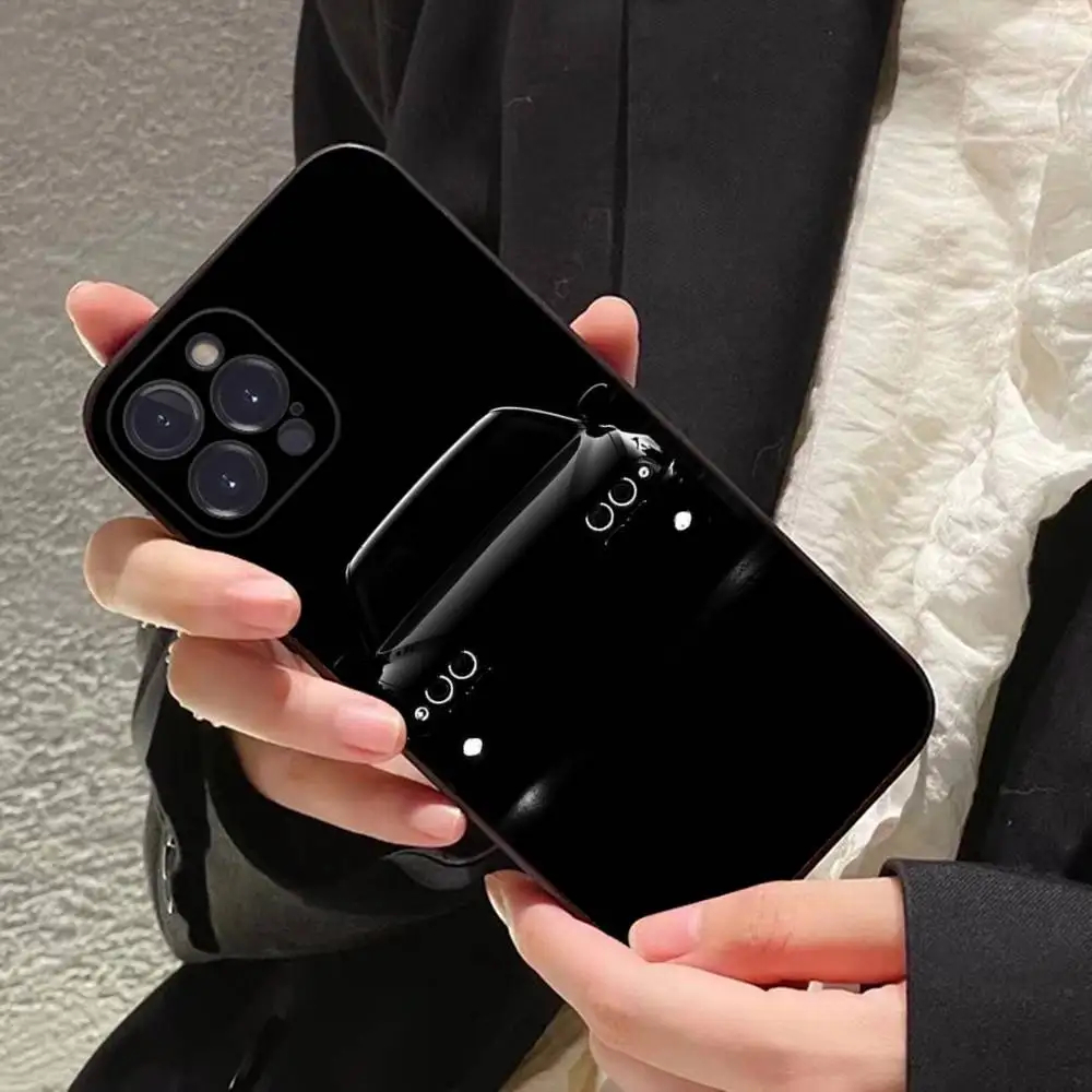 الرياضة أسود أحمر سيارة كول جراب هاتف سيليكون لينة آيفون 16 15 14 13 12 11 برو ميني XS ماكس زائد X غطاء