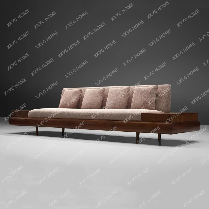 

Комплект мебели из массива дерева: прямой журнальный столик, диван с подлокотниками, диван для демонстрационной комнаты, диван для зоны ресепшн.