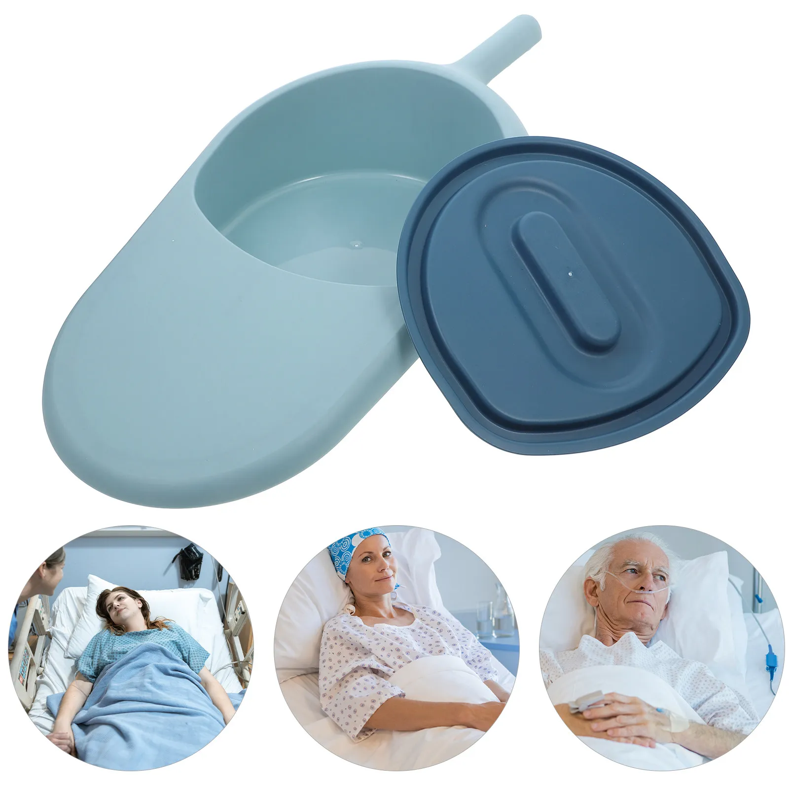 

Синяя крышка для прикроватного туалетного стакана с откидной крышкой, удобная для пожилых женщин и лежачих пациентов, портативный непроливаемый мочеприемник для ночного использования (для мужчин и женщин)