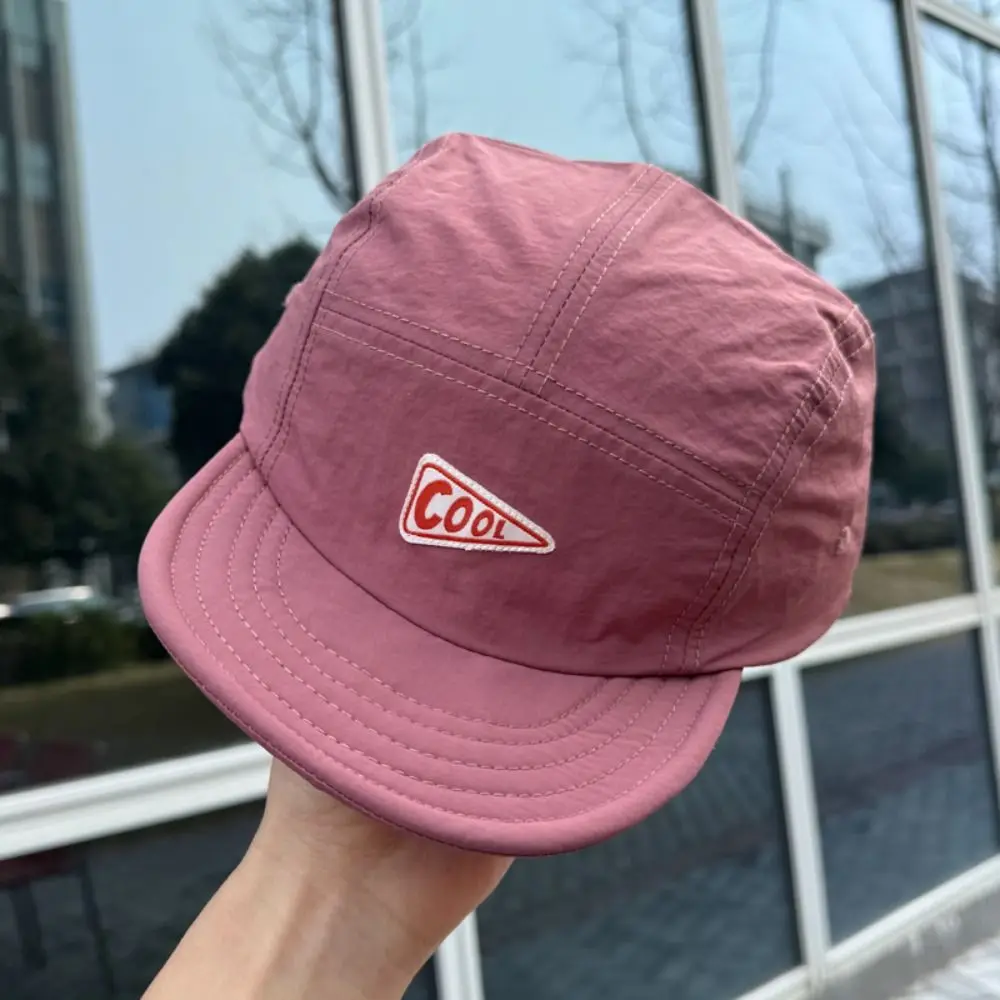 

Korean Style Short Brim Baseball Hat Quick Drying Sunscreen Letter Baseball Cap Cotton Soild Color Casual Duckbill Cap Girls