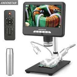 Andonstar AD207S Dual Screen Digital Microscope 3D Rotate Long Object Distance HDMI Magnifier for Phone PCB SMD Soldering Repair