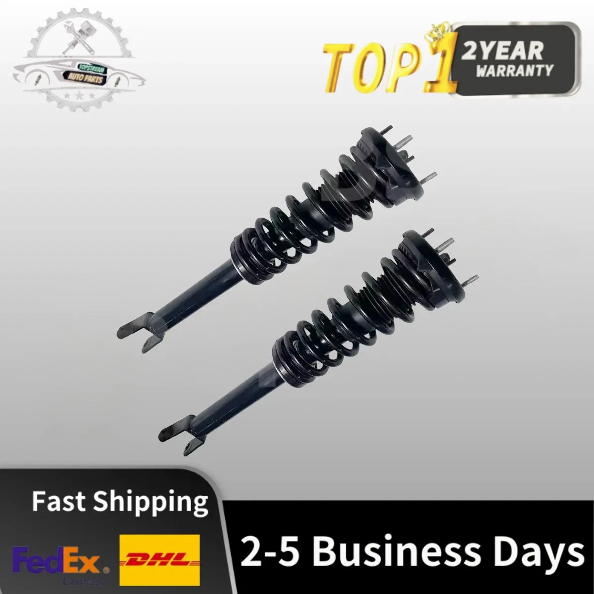 

Pair Front Shock Struts Assys w/Electronic Fit Jaguar XJ XJR 2010-2019 C2D16483