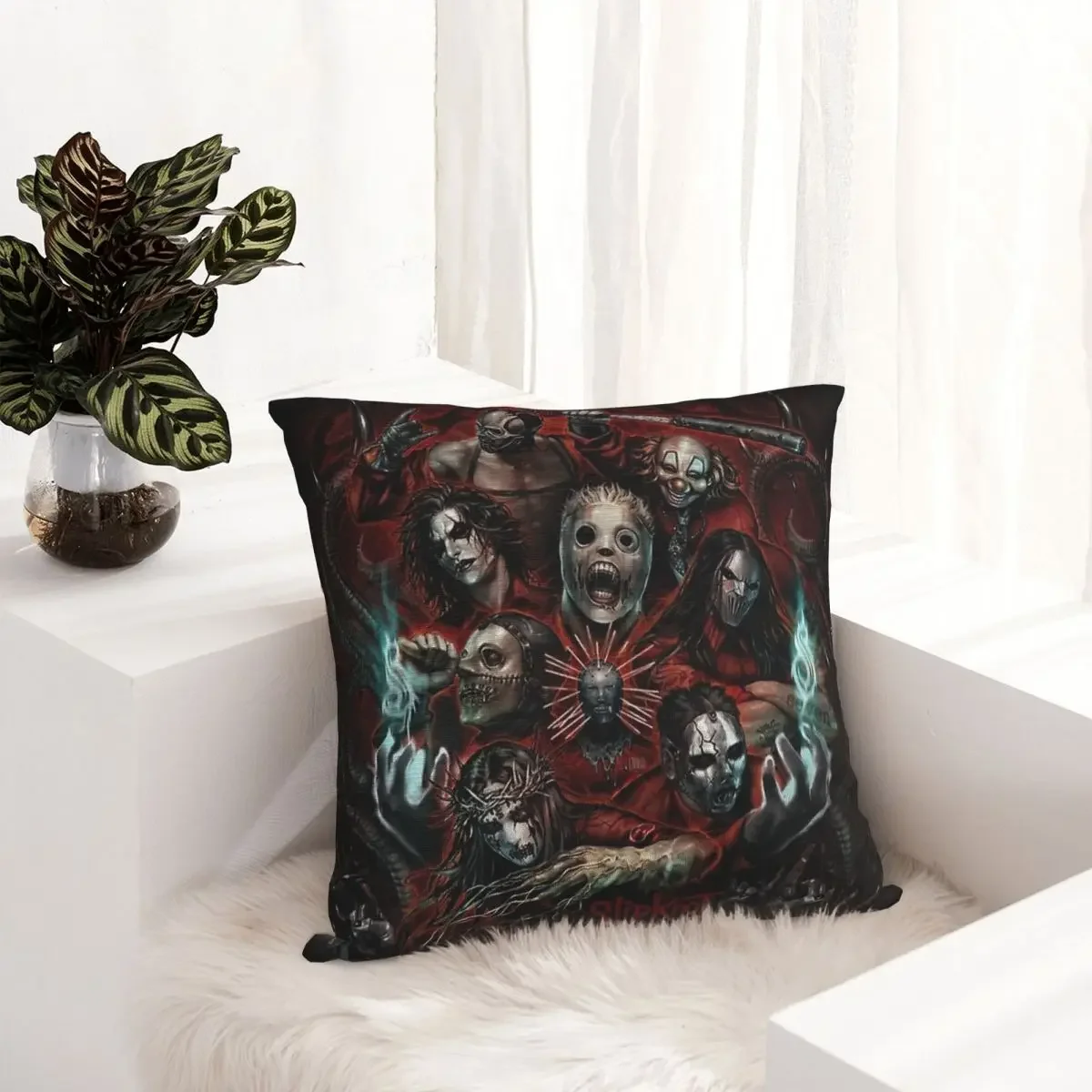 Slipknots Poster Square Pillow Case Cushion Covers Awesome Polyester Decorative Pillowcase for Home 45*45cm