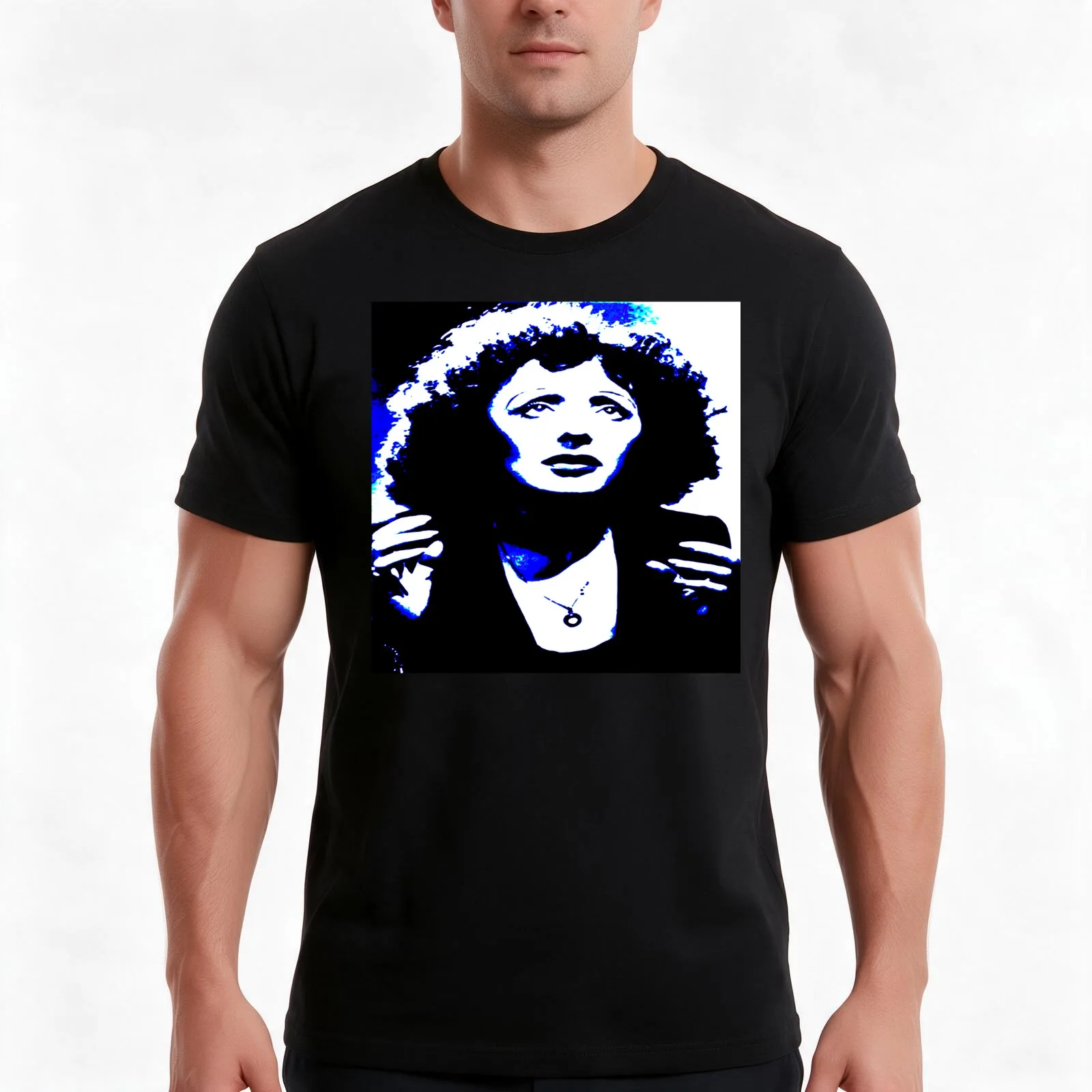 Edith Piaf 4 Phases T-Shirt, Summer Casual Cotton Tee, Oversized Streetwear Tops, Vintage Graphic Print, Loose Fit Short Sleeve