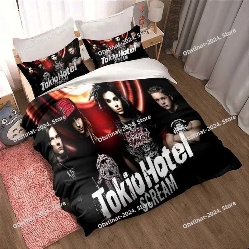 

New Tokio Hotel Bedding Set 3D Printing Fashion Rock Band Home Decoration Boy Girl King Size Bedding Set Quilt Cover Pillowcase