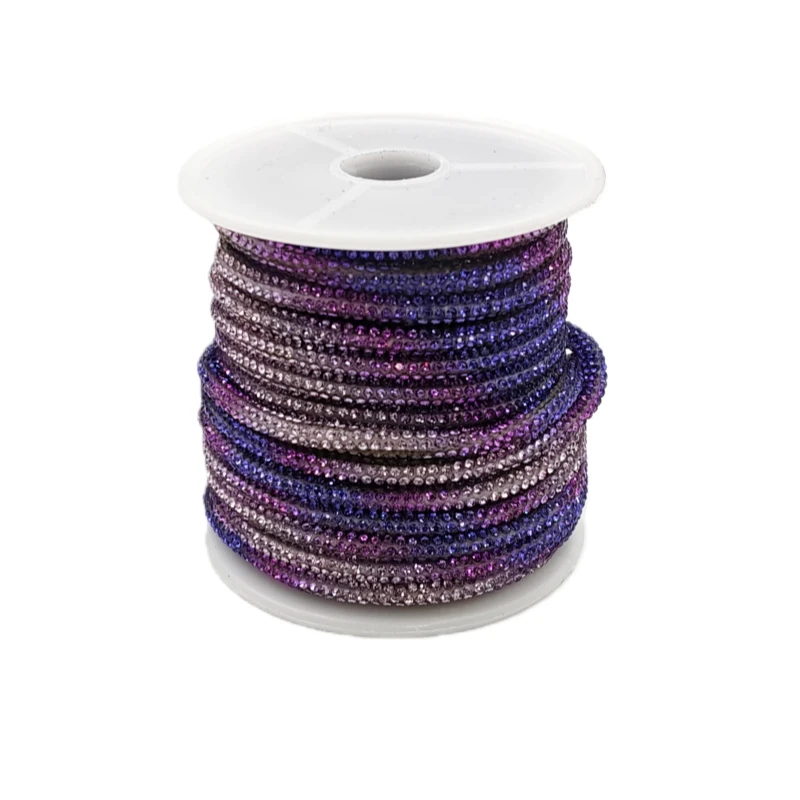 10yards 4mm Kristall Strass Schnur Trim Glas Diamant Seil DIY Nähen Für Kleidung Schuhe Taschen Hochzeit Kleid kostüm Dekoration – Detail 8