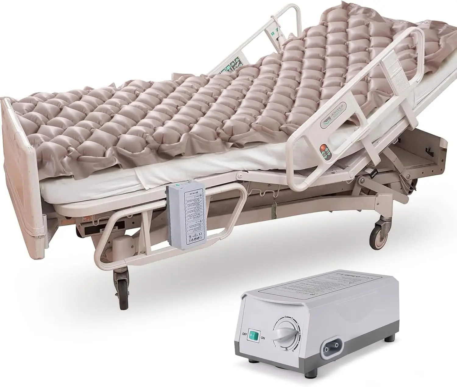

Alternating Pressure Air Mattress with Quiet Pump for Hospital and Home Use, 75" x 35", Anti-Decubitus Pad