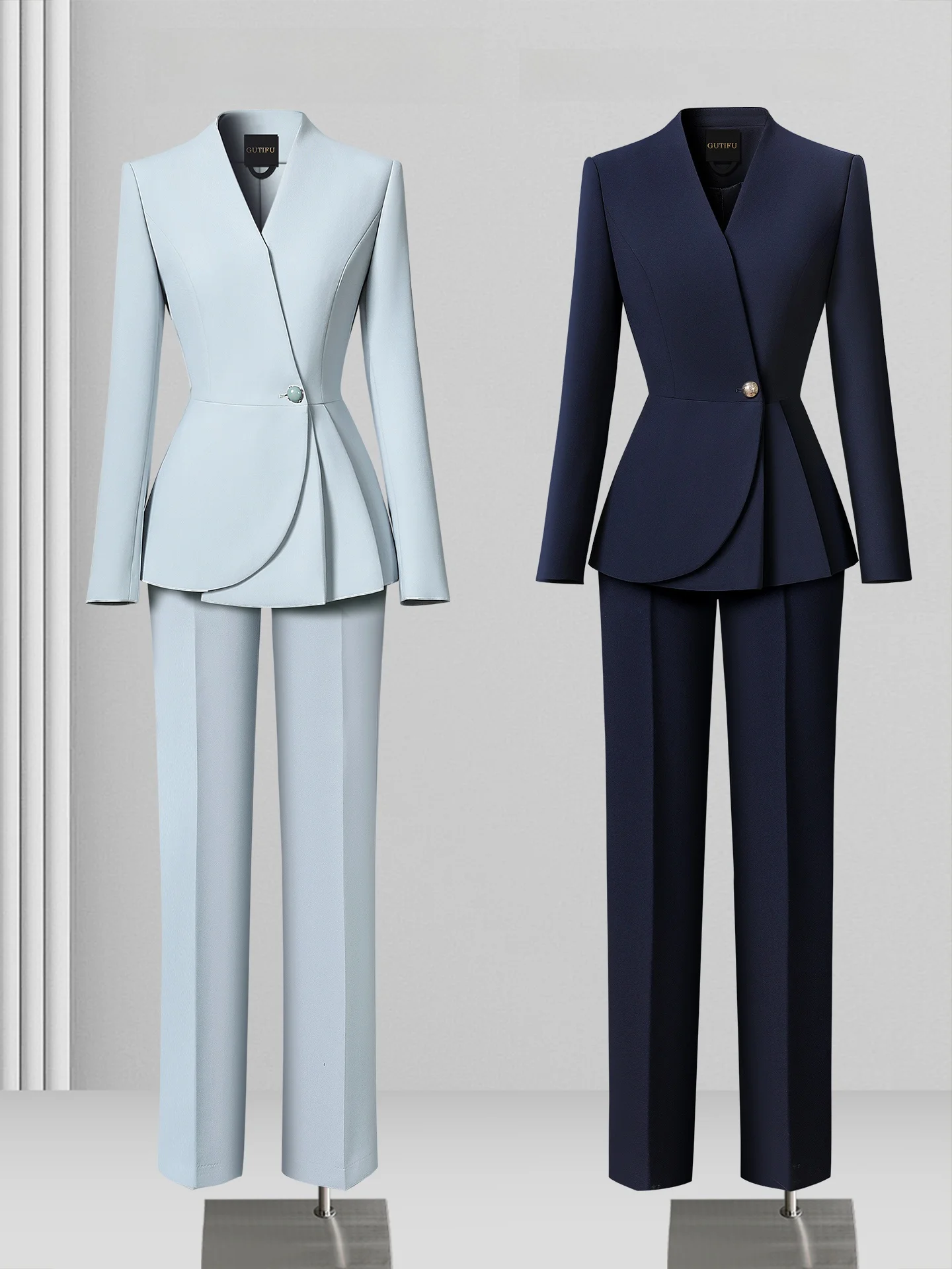 

Professional Women's Suit Set Spring Autumn Elegant Formal Occasion Hotel Front Desk Workwear Beauty Salon Uniform