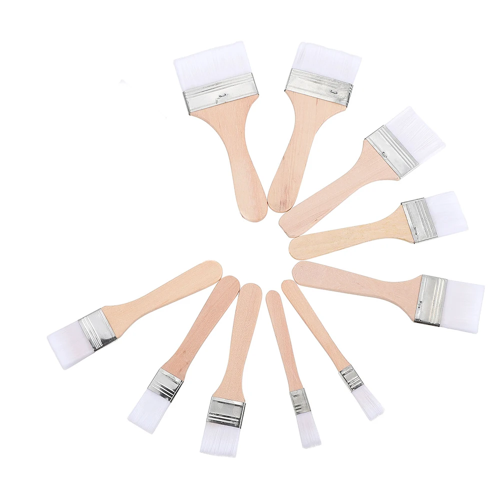 

10pcs Nylon Paint Brush Set Durable Art Utility Brushes For Watercolor Oil Painting Adults Creative Drawing Tools Safe