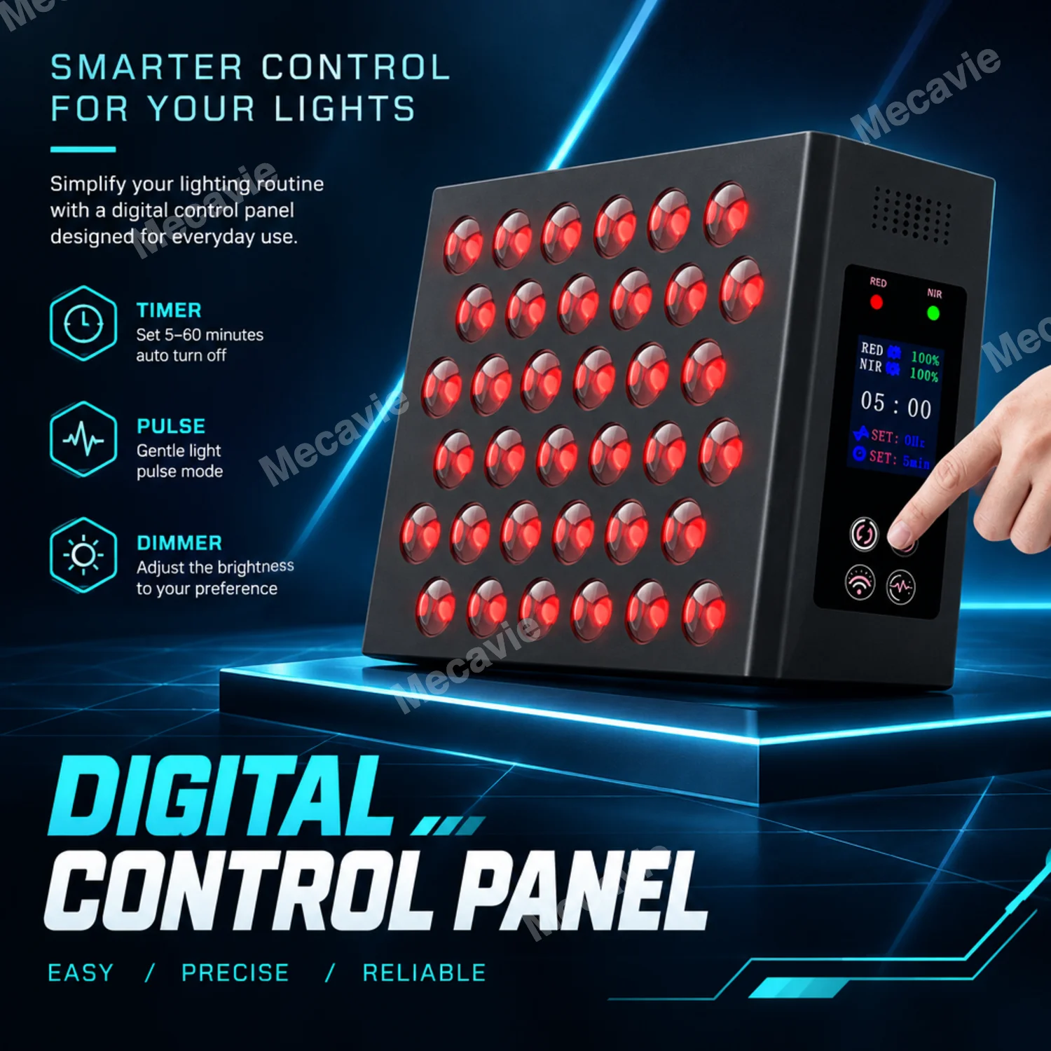 S Pro Red Light Therapy Panel With Dual Nm Red And Nm Nir Leds W Power Adjustable Stand Quiet Fans Led Array