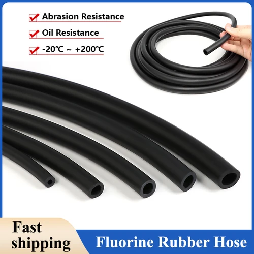 Manguera de caucho de flúor ID 2 4 5 6 7 8 10 12 16 18 19 25 mm Corrosión ácido-base aceite Resistencia a altas temperaturas Tubo de caucho fluorado