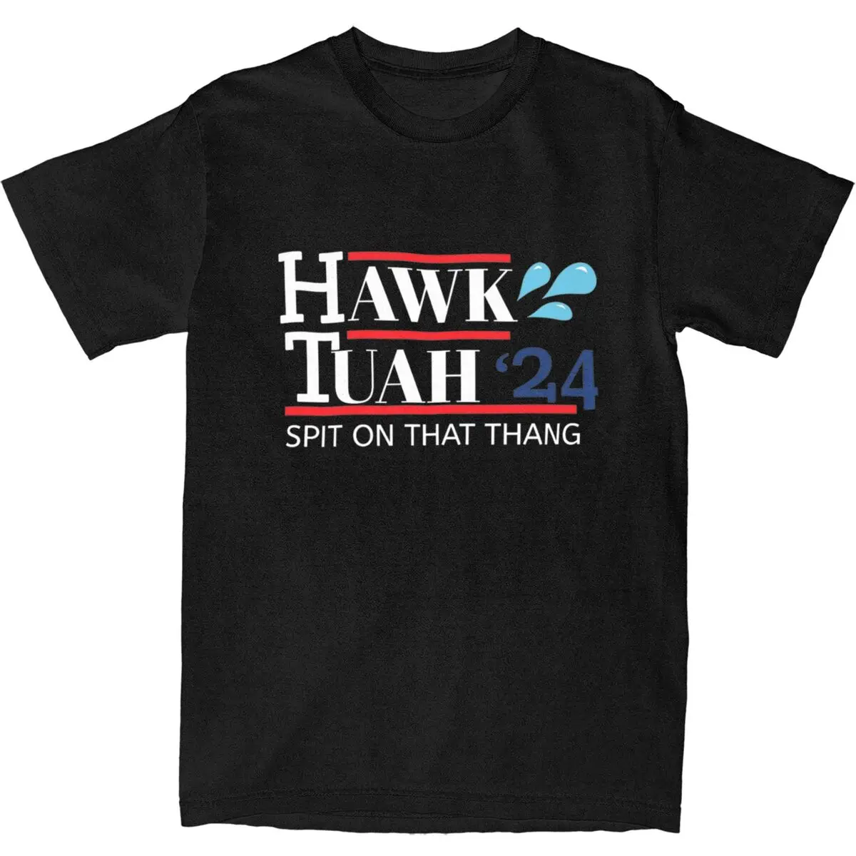 Hawk Tuah Spit On That Thang 24 T-Shirt Adult Vintage Cotton T Shirts Summer O-Neck Popular Tee Shirt Wholesale Plus Size Tops