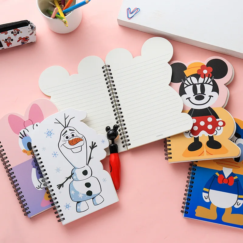 80-page Disney Mickey Coil Shaped Notebook Office Learning Notepad Creative Cute Super Cute Book