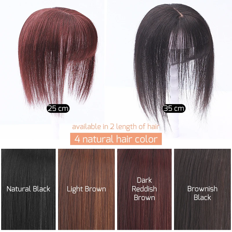 Synthetic Clip-ons Women Natural Color Straight Hair Bang Fringe Top Closures Hairpins Hair Clip In Toupee Hairpieces