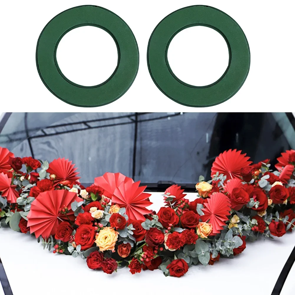 12inch Foam Wreath Rings 2 Pack with Plastic Backing Providing Firm Support for Floral Arrangements and Crafting Applications