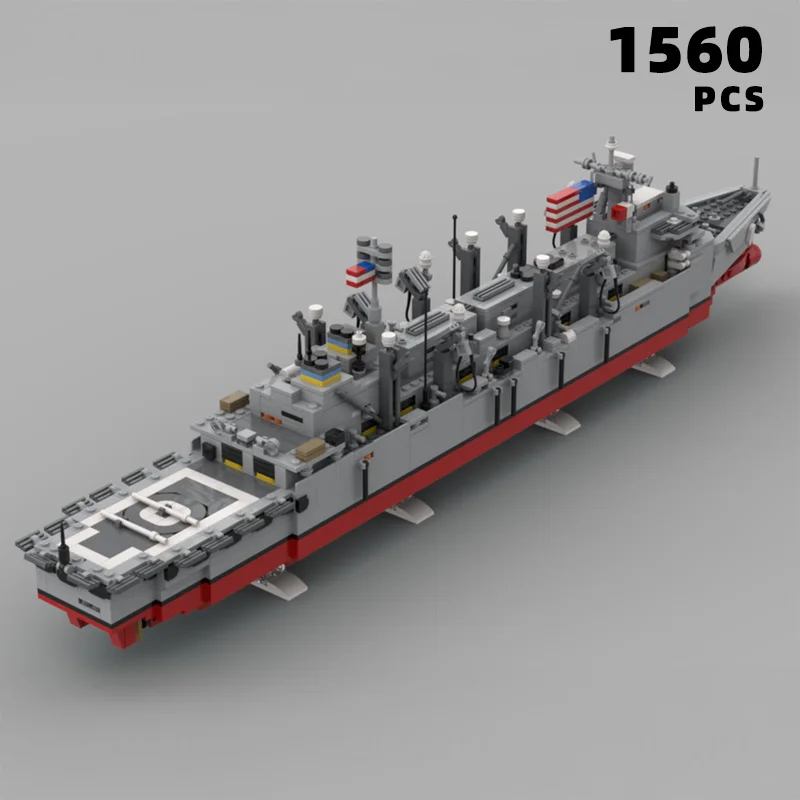 ألعاب تعليمية هدية مستلزمات البحرية الحديثة نموذج باخرة اللبنات مجموعة لتقوم بها بنفسك تجميع الطوب مجموعة السفن العسكرية