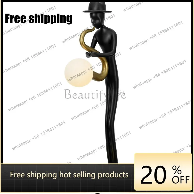 PJ light luxury humanoid sculpture floor-to-ceiling large ornament KTV music bar hotel exhibition hall decoration