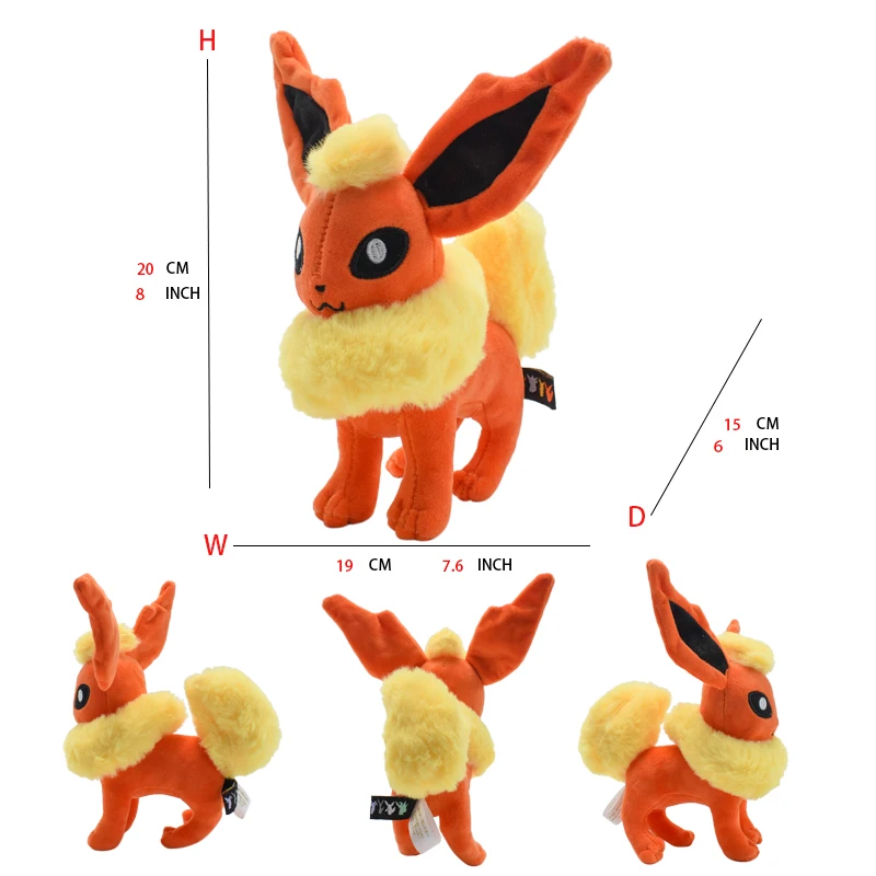 Bonecas macias de pelúcia para crianças, Eevee Evolution, Sylveon, Flareen, Jolteon, Umbreon, Vaporeon, Pikachu, Baby Gift