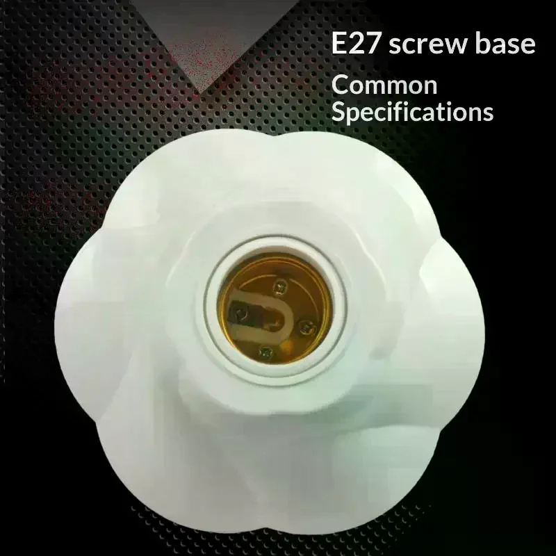 Rose Shaped Pendant Lamp Holder Minimalist White Fixed Base Socket Base Ceiling Wall Light Base Holder E27