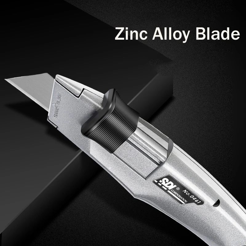 SDI Heavy Duty Cutting Knife Zinc Alloy Metal Art Knife Premium Professional Carpet Cutting Knife For Leather Wallpaper Fabric