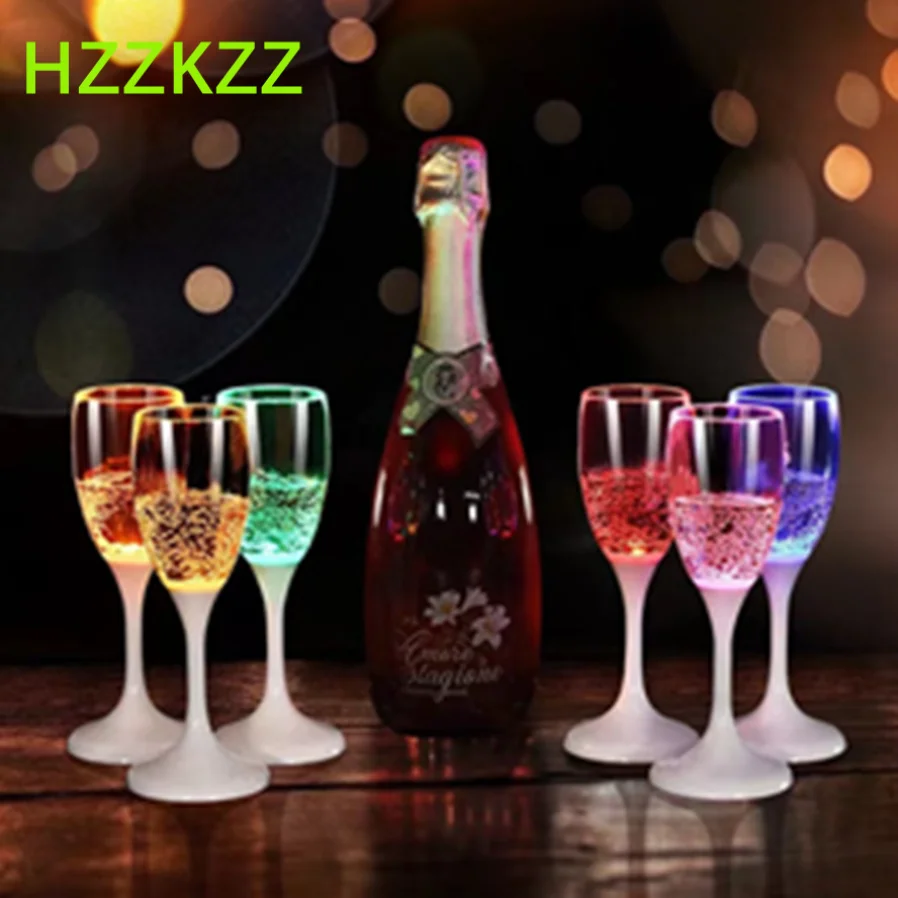 6Pcs LED Cups Colorful Drinking Mugs Flashing Glowing Supplies Whisky Cup Induction Luminous Party Decor Cocktail 150/120/250Ml