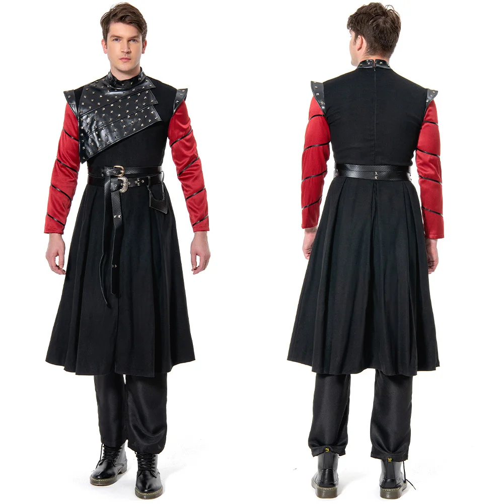 

The Dragon Cosplay TV House Roleplay Coat Belt Suits Fantasy Costume Disguise Hallowmas Party Uniform Carnival Role Play Suits