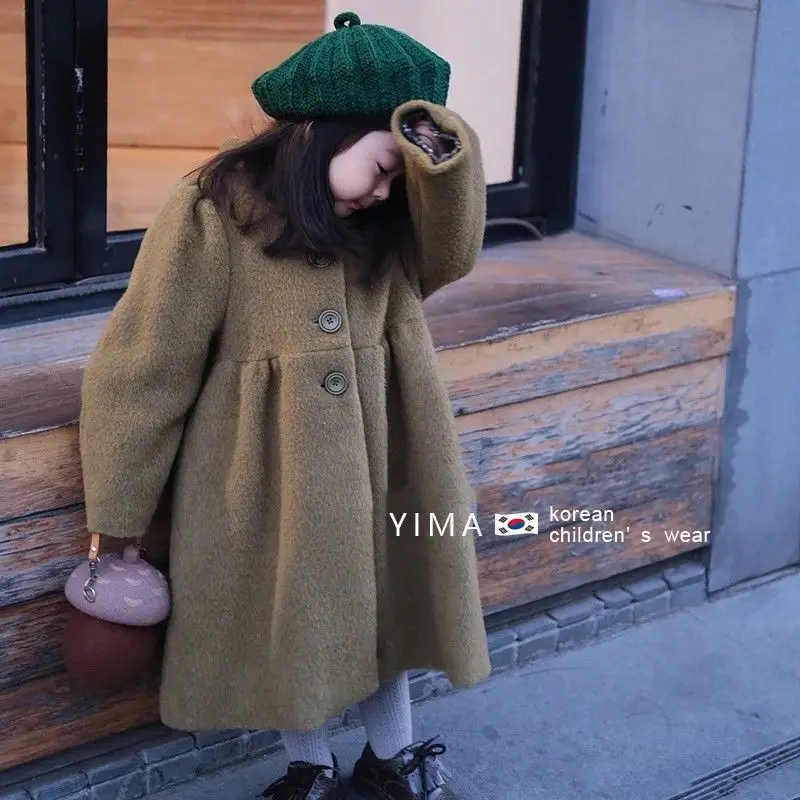 

Girls Coat Jacket Cotton Outwear Overcoat 2022 Hots Warm Thicken Plus Velvet Winter Autumn Teenager Children's Clothing