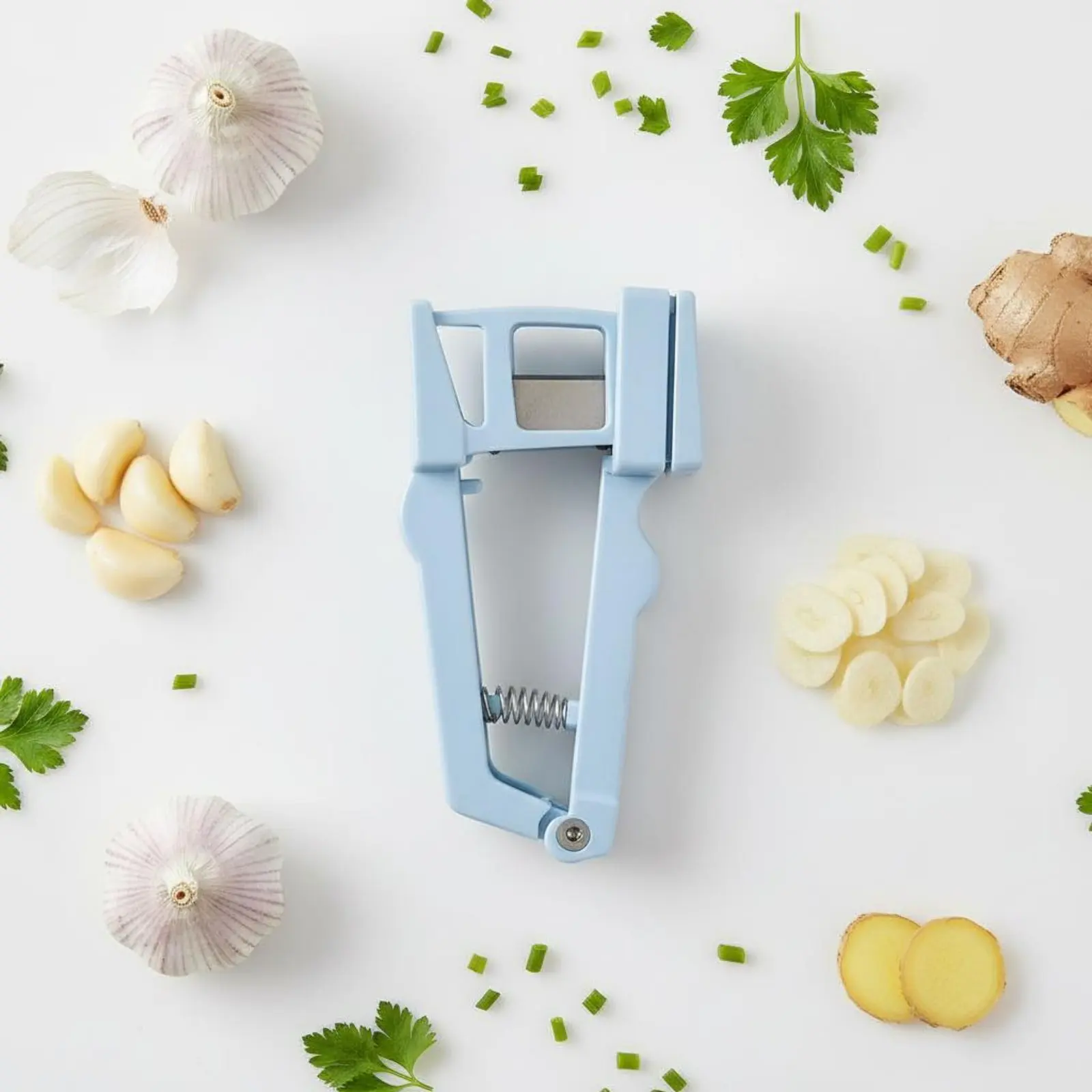 Garlic Cutter Even Slices Garlic Press Cutter Food Prep Tool Effortless Operation for Barbecue