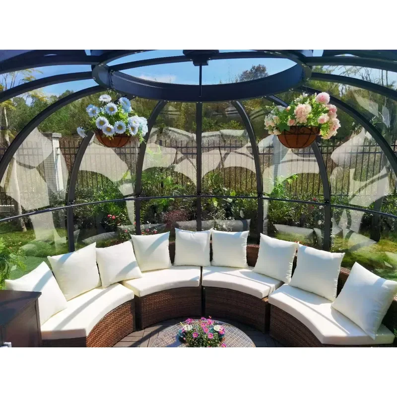 Aluminium Prefab Hotel Dome House for Garden Buildings Polycarbonate Star Glass Tent for Event Party Tempered Glass Sunroom
