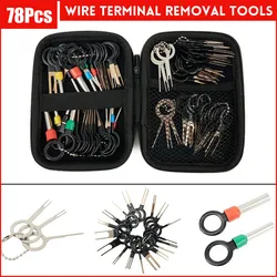 78pcs/Set Automotive Connector Plug Pin Crimp Removal Terminal Tools Wiring Kit